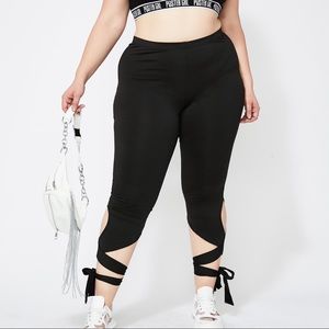 Dolls Kill Baller-ina Wrap Leggings Plus Size